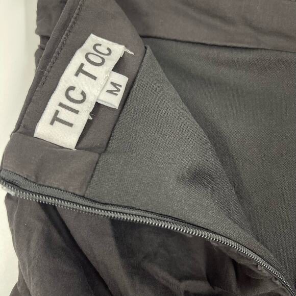 Tic Toc Black Ruffle Ruched Mini Skirt Size Medium - Picture 4 of 6